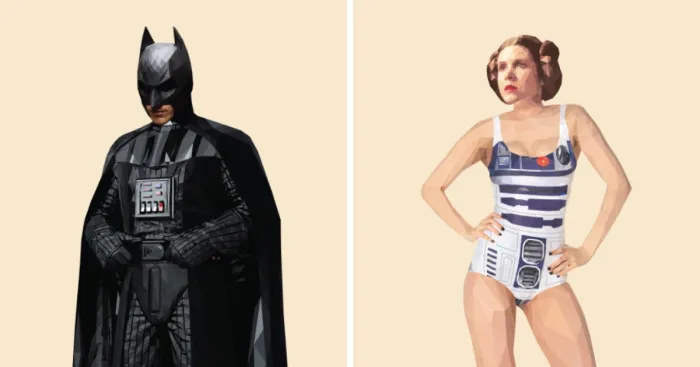 I Create Pop Culture Mash Up Illustrations With Triangles