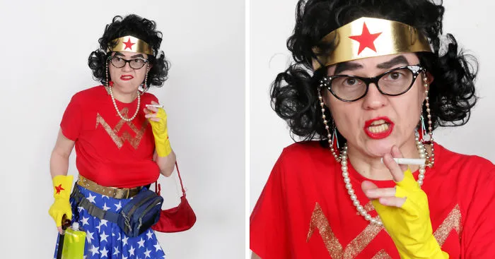 Aging Superhero Pulls Herself Up By Bra Straps To Become An Event Entertainer