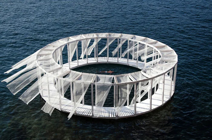 Self-Made Floating Island In Mediterranean Sea Makes You Feel Like In A New Isolated World