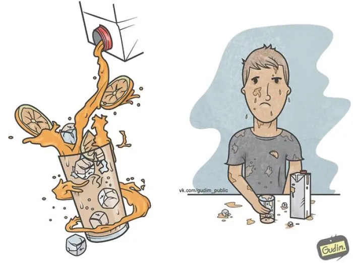 Russian Illustrator Draws Sarcastic Illustrations That You'll Need To See Twice To Understand