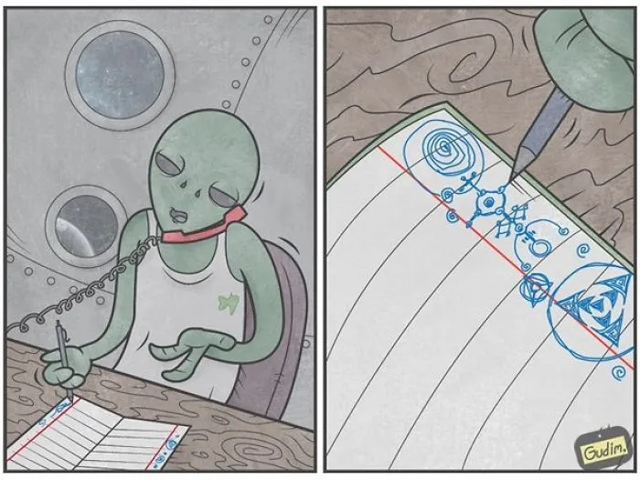 Russian Illustrator Draws Sarcastic Illustrations That You'll Need To See Twice To Understand