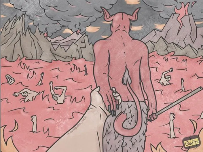 Russian Illustrator Draws Sarcastic Illustrations That You'll Need To See Twice To Understand