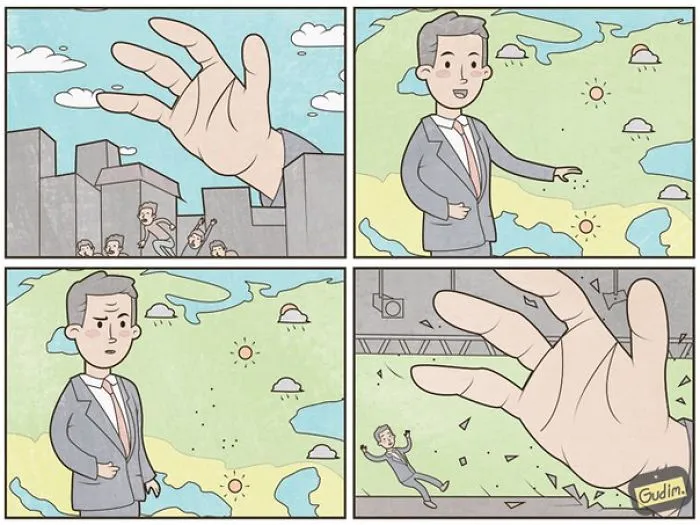 Russian Illustrator Draws Sarcastic Illustrations That You'll Need To See Twice To Understand