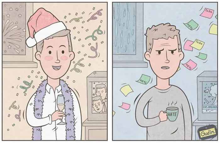 Russian Illustrator Draws Sarcastic Illustrations That You'll Need To See Twice To Understand