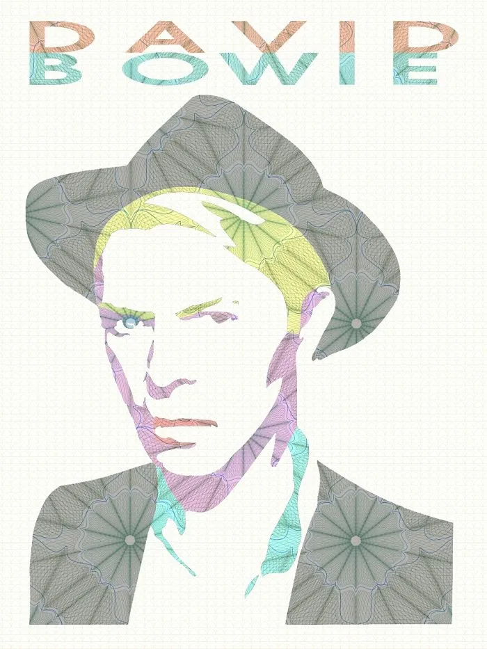David Bowie Guilloche