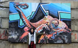 I Create Street Art Using Plastic Bags To Encourage People To Recycle