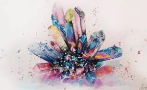 I Paint Colorful Crystals Using Watercolor