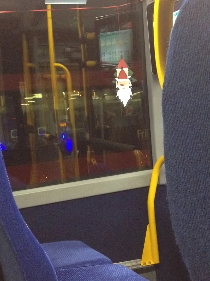 Kindergarden Kids Decorating Busses For December To Give Everybody A Smile In The Morning