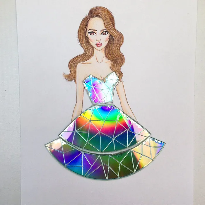 Armenian Illustrator Completes His Cut-Out Dresses With Everyday Objects