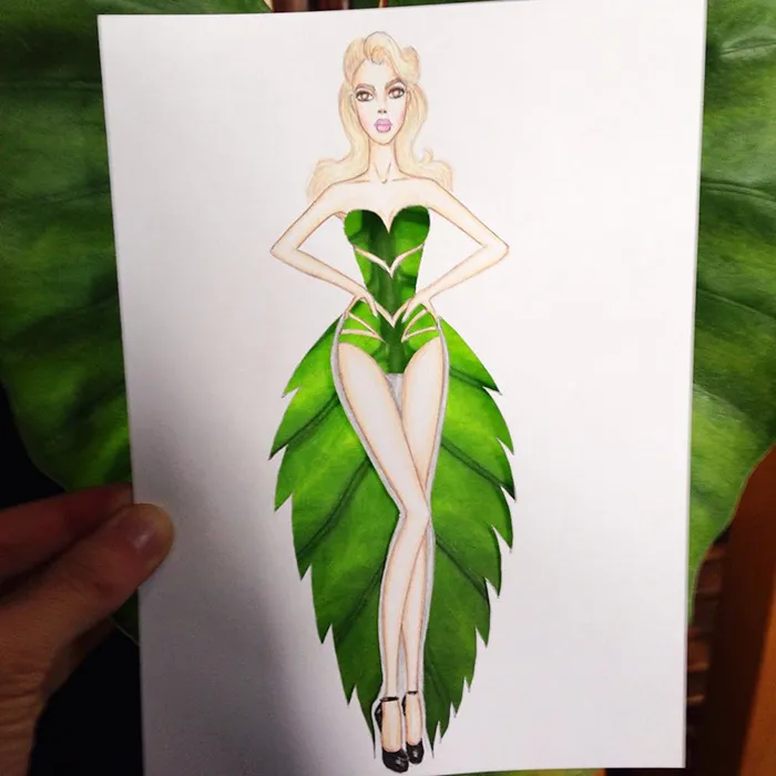Armenian Illustrator Completes His Cut-Out Dresses With Everyday Objects
