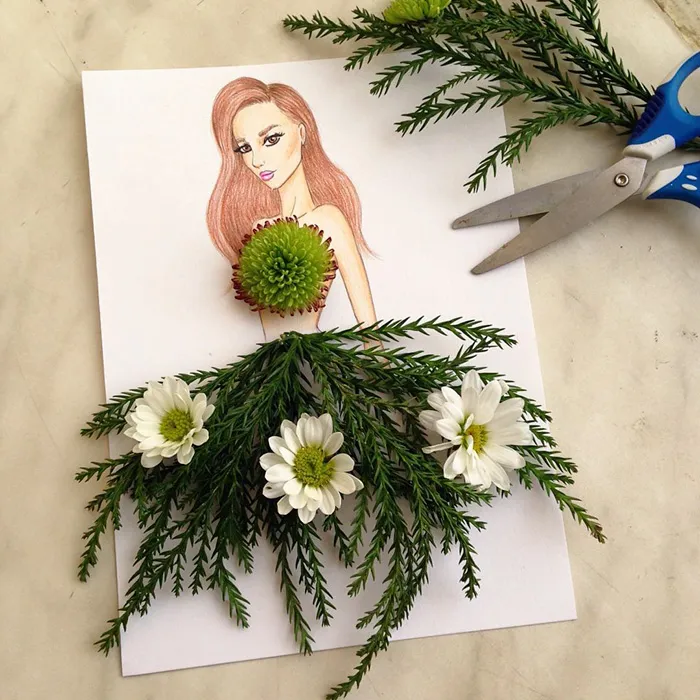 Armenian Illustrator Completes His Cut-Out Dresses With Everyday Objects