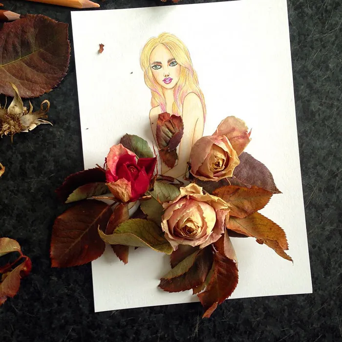 Armenian Illustrator Completes His Cut-Out Dresses With Everyday Objects