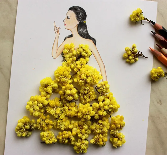 Armenian Illustrator Completes His Cut-Out Dresses With Everyday Objects