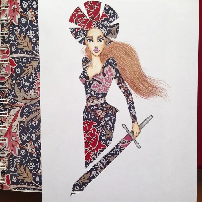 Armenian Illustrator Completes His Cut-Out Dresses With Everyday Objects