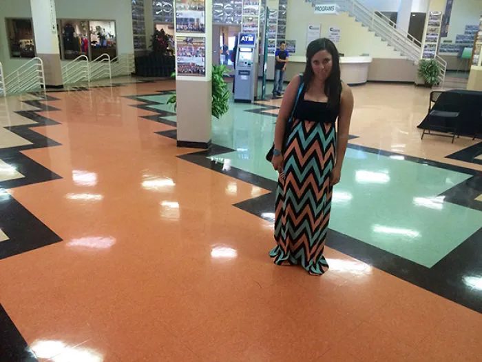 Her Dress Matched The Floor