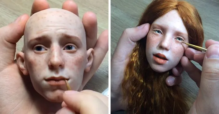 Russian Artist Creates Stunningly Realistic Doll Faces That'll Make Your Skin Crawl