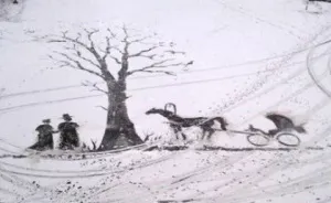 School Janitor Makes Snow Drawings With His Shovel To Bring Joy To Children