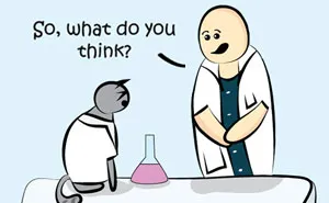 Science Cat At Work