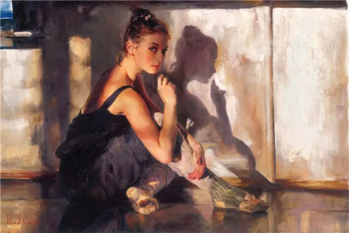 Ballet dancer in a soft light setting, reflecting the dedication and grace behind the art.