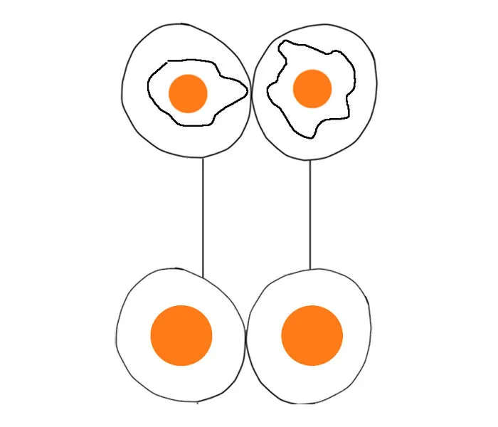 2 Mexicans (with Sombrero Hats) Frying Eggs