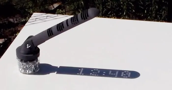 3D-Printed Sundial Displays Time Like A Digital Clock