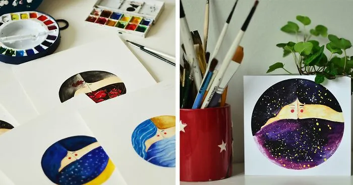 I Created These Tiny Watercolor Paintings To Show That Love Is Everywhere