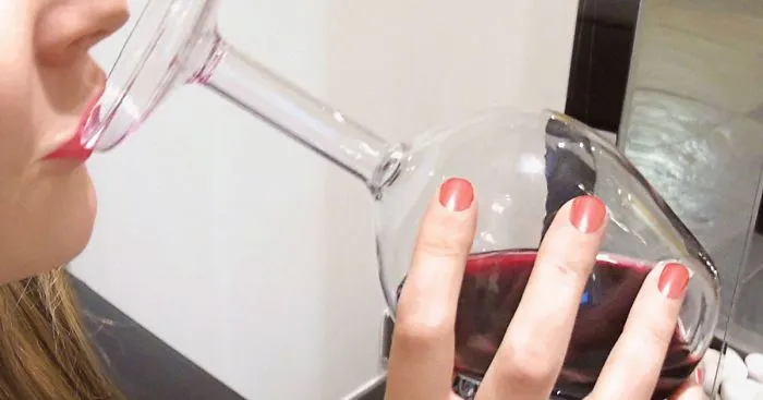 An Upside Down Wine Glass To Confuse Your Friends