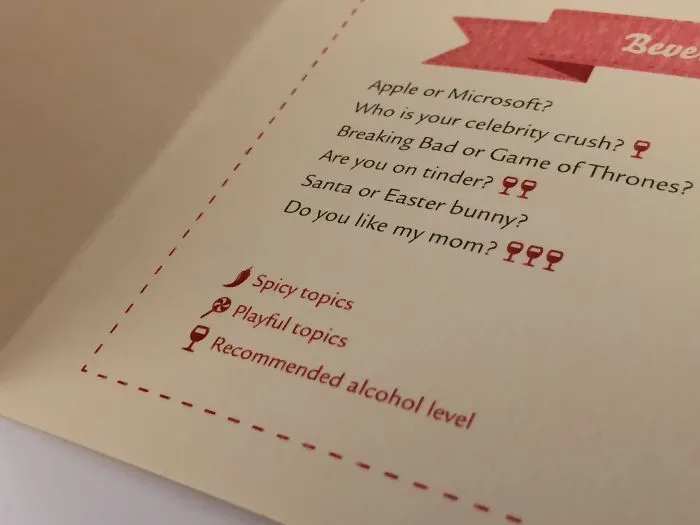 We Created A Different Menu For A Valentine’s Day With More Talk And Less Phone Scrolling.