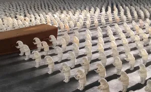 We Created An Art Installation Using 2000 Glow In The Dark Garden Gnomes