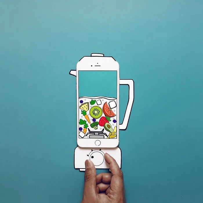 I Create Fun Scenes Using My Iphone And Some Paper