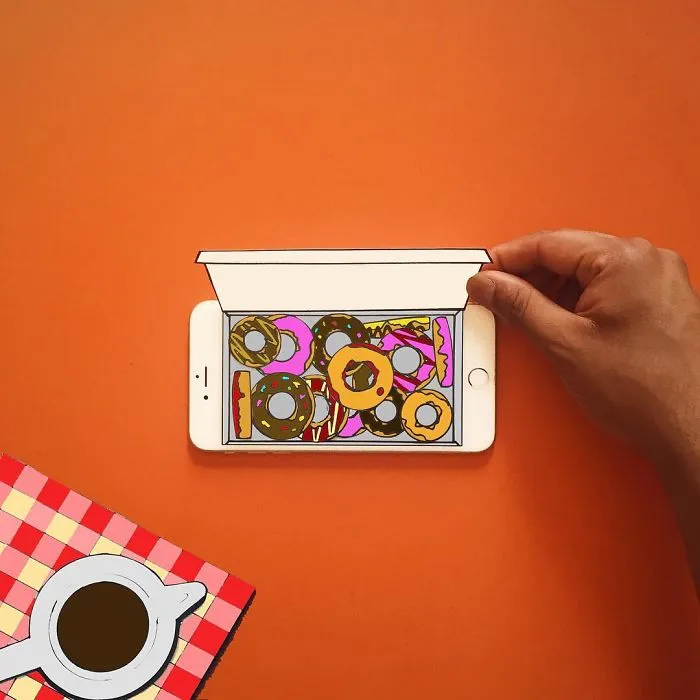 I Create Fun Scenes Using My Iphone And Some Paper
