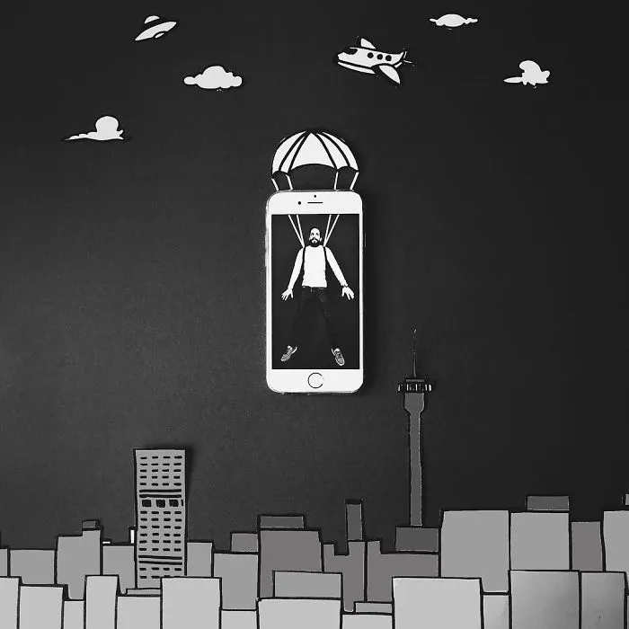 I Create Fun Scenes Using My Iphone And Some Paper
