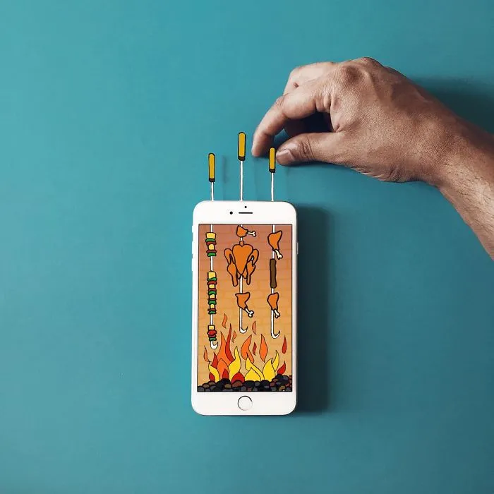 I Create Fun Scenes Using My Iphone And Some Paper