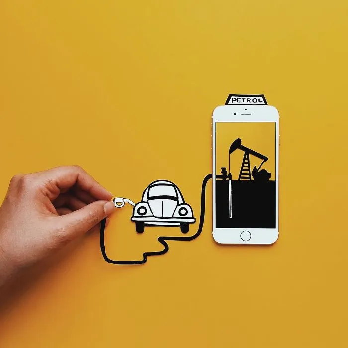 I Create Fun Scenes Using My Iphone And Some Paper