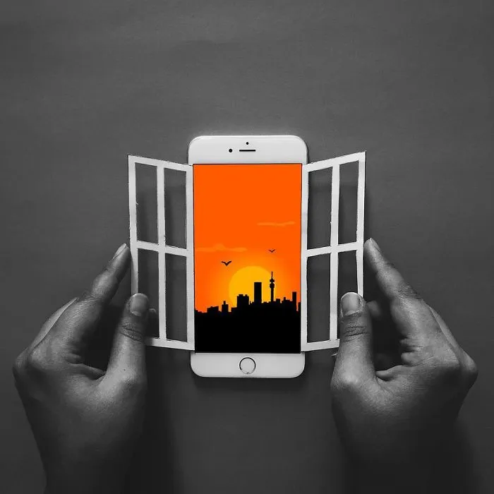 I Create Fun Scenes Using My Iphone And Some Paper