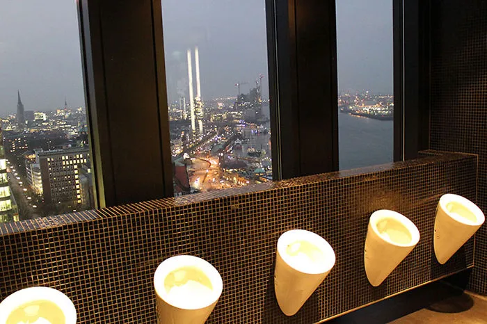 View From The 20up Bar Urinal In Hamburg, Germany
