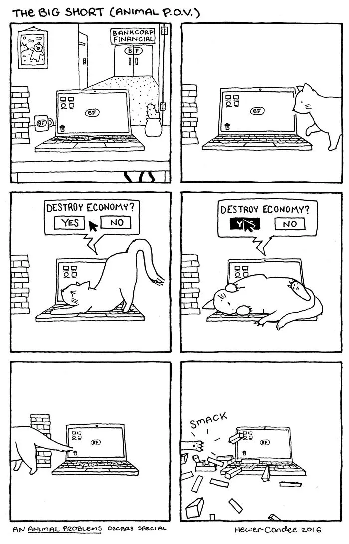 Cat Causes Housing Market Crash In The Big Short