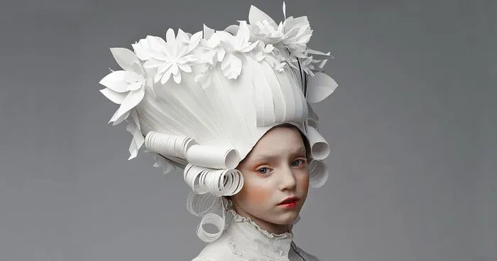 Russian Artist Creates Intricate Baroque Wigs From Paper