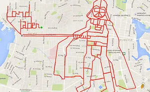 Artist Draws World's Largest Doodles By Riding His Bike With GPS