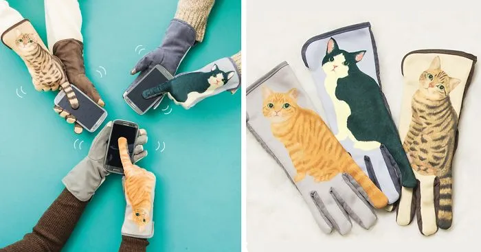 Cat Gloves For Smartphones That Wag Their Tails When You Swipe