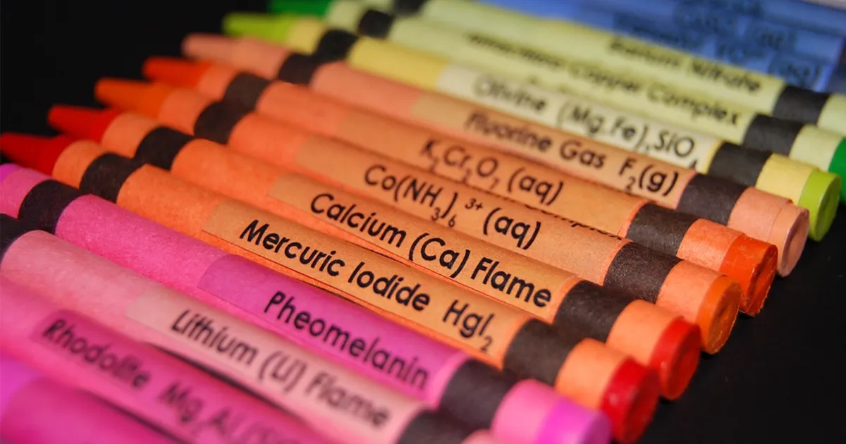 Chemical Element Labels For Crayons Help Kids Learn Periodic Table While They Draw