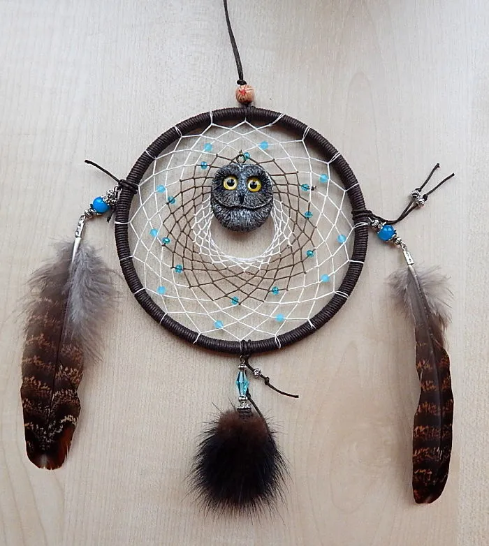 Dream Catcher With Short-eared Owl