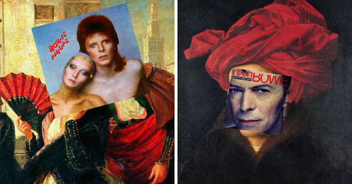 I Combine David Bowie's Album Covers With Classical Paintings