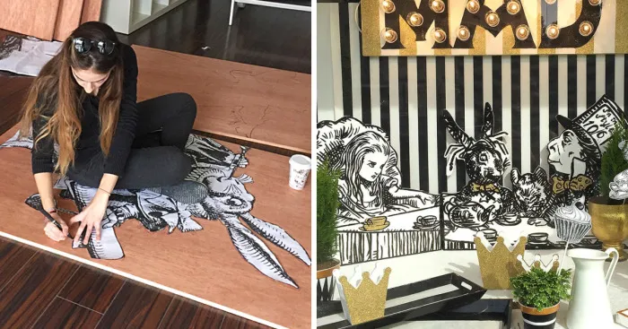 My Mom Let Me Decorate Her Shop This Year, Inspired By  Alice's Adventures In Wonderland