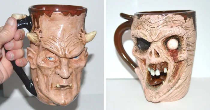 I Create One Of A Kind Mugs Of Scary Monsters