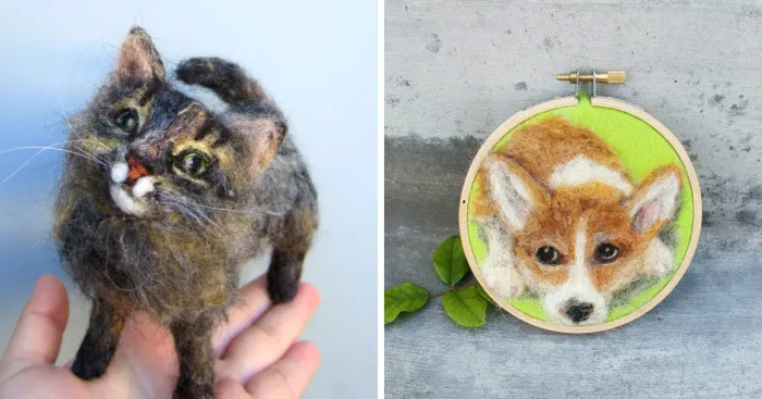 I Use Fluffy Wool And Sharp Needles To Create Tiny Animals