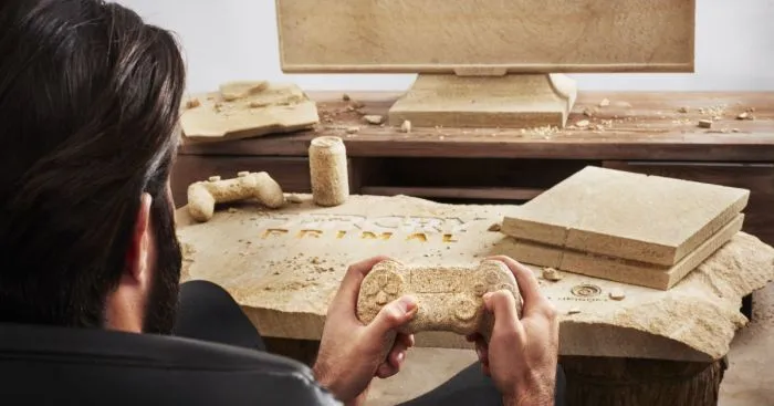 My Friend Lives As A Caveman Since He Carved His Living Room Furniture And Items From Stone