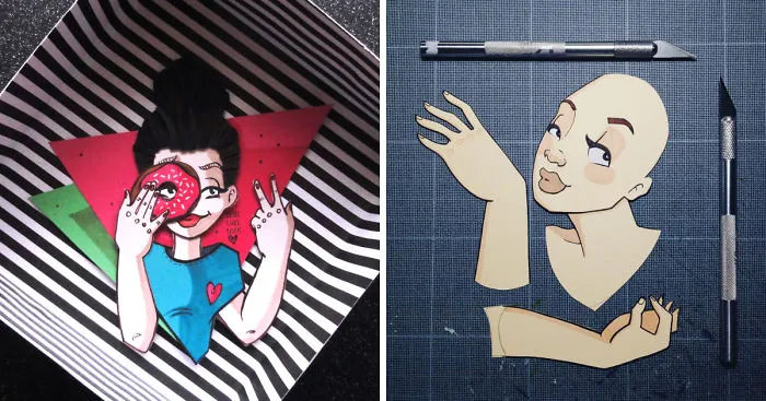 Polish Artist Brings Her Drawings To Life By Cutting Them