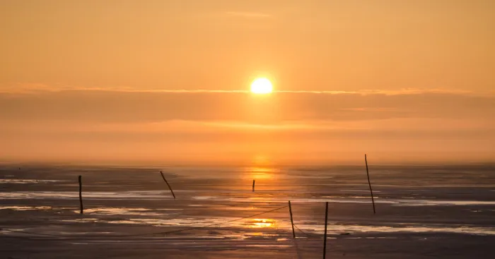 I Captured A Beautiful Sunrise In A Seaside Fishing Village