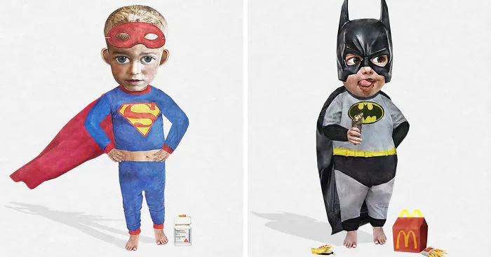 I Illustrated The Children Of Famous Superheroes And Villains As Troubled Millennial Kids